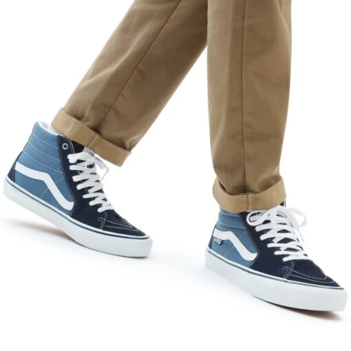 Vans Skate Sk8-Hi Navy/White - Afbeelding 4