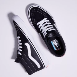 Vans Skate Grosso Mid Black/ White/ Emo Leather -Ski Apparatuur Winkel Vans Skate Grosso Mid Black White Emo Leather 2