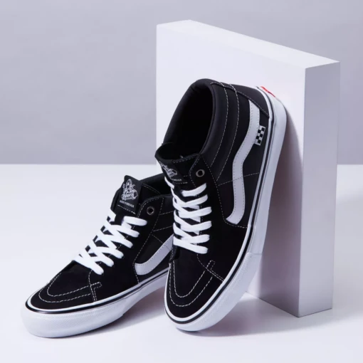 Vans Skate Grosso Mid Black/ White/ Emo Leather - Afbeelding 4