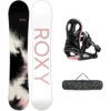 Roxy Womens Raina 143 Snowboard + Viva Black Snowboardbindingen + Pipe Bag Cascade Camo 148
