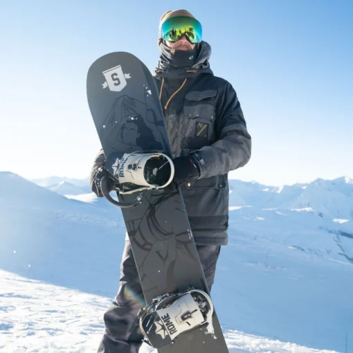 Black LP 157W Snowboard + Transfer Black Snowboardbindingen + Pipe Snowboardbag Steel Grey 157 - Afbeelding 2
