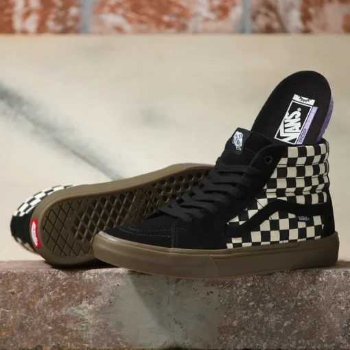 Vans BMX Sk8-Hi Checkerboard Black/Dark Gum - Afbeelding 5