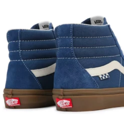 Vans Sk8-Hi Suede Gum Dark Denim -Ski Apparatuur Winkel vans skate sk8hi suede gum dark denim back